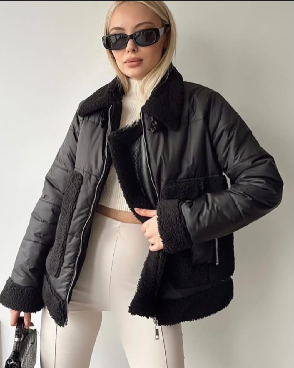 Kışlık kürk detaylı mont