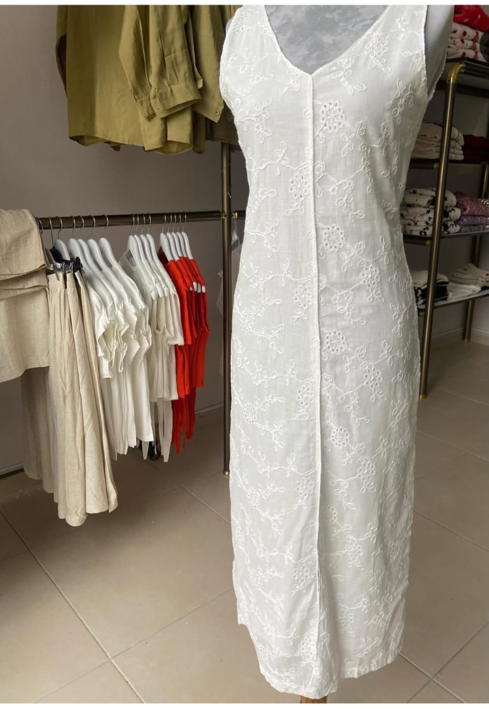 Fisto Önden Arkadan Yırtmaçlı Uzun Elbise 